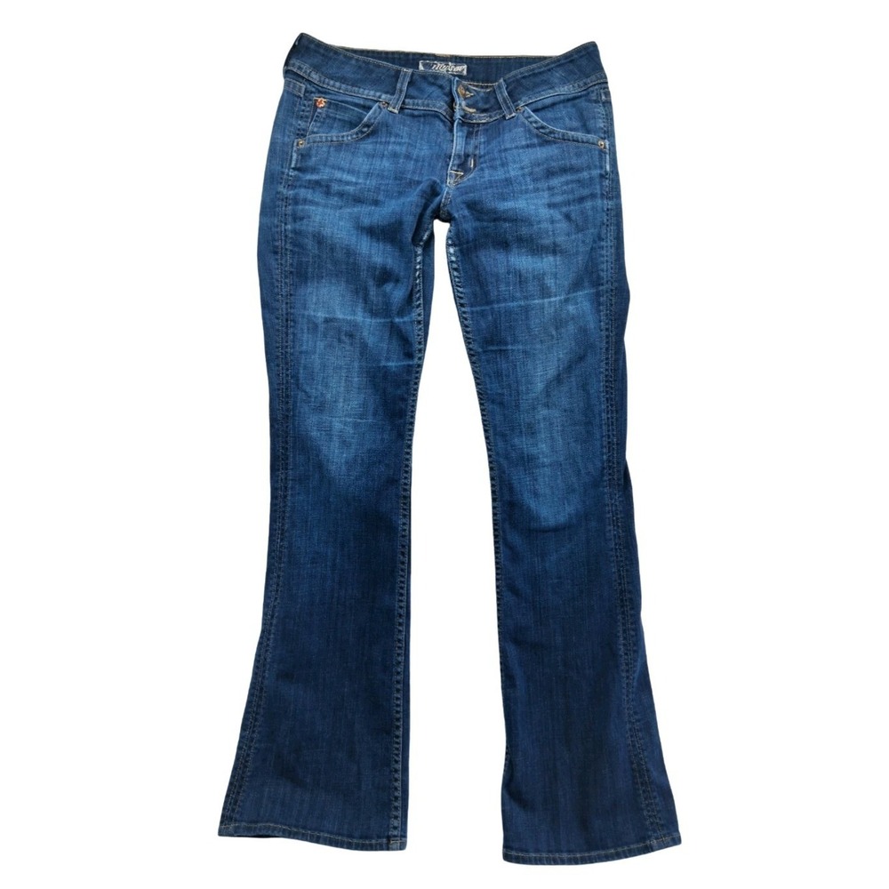 Hudson Jeans Womens 28 X 31 Blue Low Rise Bootcut Stretch Denim Flap Pockets USA